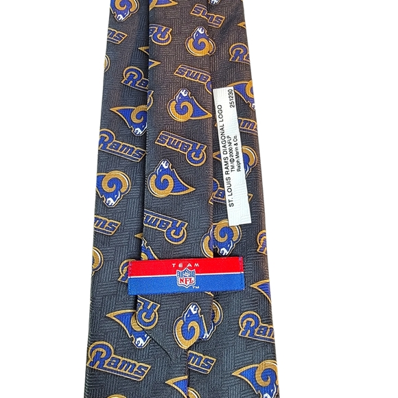 St. Louis Rams Diagonal Logo Team NFL Vintage 2000 Y2K Men's Tie - Picture 7 of 11